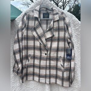 Cavalini Women's Checkered Blazer - Black and Cream